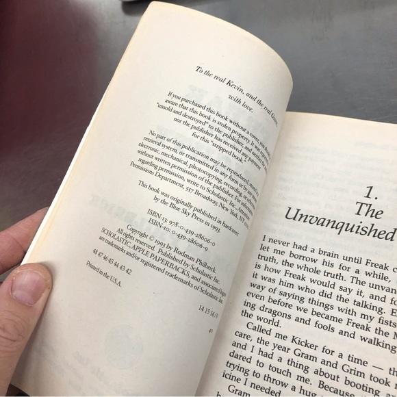 Freak the Mighty by: Rodman Philbrick, paperback book - Picture 2 of 5